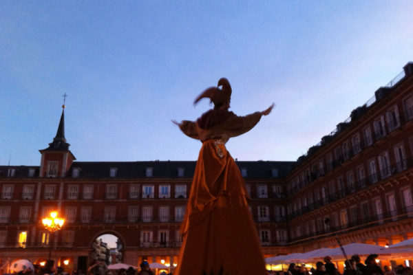 Karneval auf der Plaza Major in Madrid